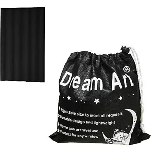 Anywhere Portable Blackout Curtain/Adjustable Blackout Shades/Temporary Blackout Blinds with Suction Cups for Nursery,Children Kids Bedroom or Travel Use,Black,1 pc W51xL71Inch(130X180cm)