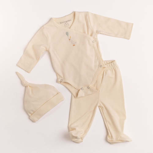 Pima Embroidered Bundle Set in Goose – Wild Wawa