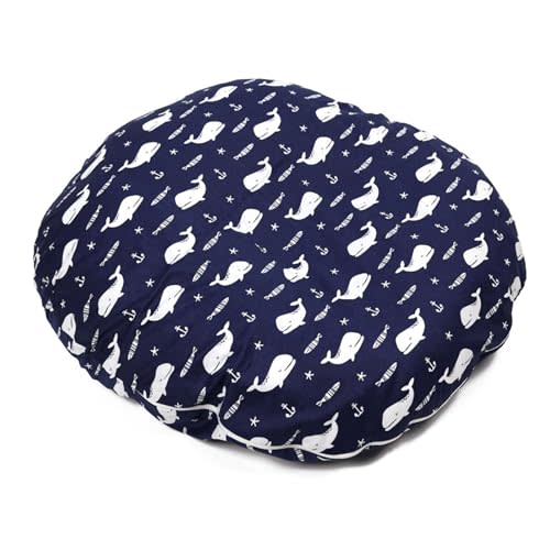 EFELIM Nest Pillow with Cotton Cover, Cartoon Lounger Pillow Portable Lightweight Lounger Floor Seat for Home Travel (Blue)