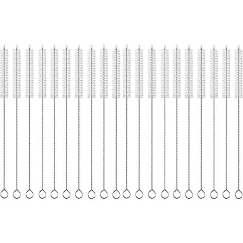 Straw Cleaner Brush Extend 12 inch, Extra Wide 12mm diam Pipe Cleaners, Extra Long Straw Brush for Sippy Cup, Water Bottle and Tubes, Drinking Straw Cleaning Brush Set 20 Pack