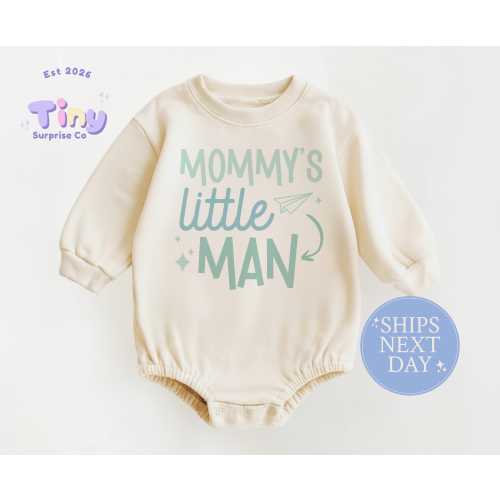 Natural Baby Boy Romper Mommy's Little Man Bodysuit Onesie®