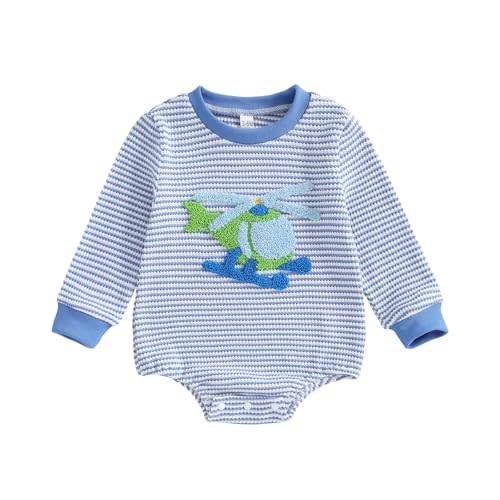 Madjtlqy Newborn Baby Boy Girl Fall Clothes Letter/Embroidery Print Sweatshirt Romper Oversized Infant Long Sleeve Bodysuit