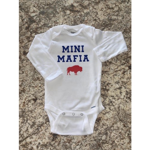 Buffalo Bills mini mafia onesie