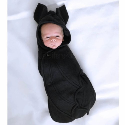 Newborn baby black bat swaddle blanket baby halloween costume October – Anklebiterskidsbykay
