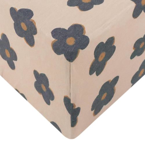 Premium Fitted Knit Crib Sheet/Toddler Sheet Gemma in Tan by Copper Pearl