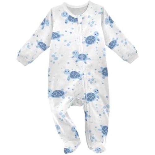 Flying Corgi Dog Baby Sleepers For Girl Boys Newborn Baby Play One-Piece Footies For 0-24 Months White