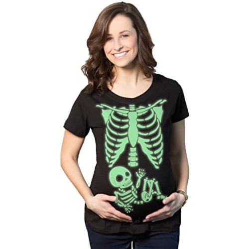 Maternity Skeleton Baby Monster Pumpkin T Shirts Funny Cute Pregnancy Halloween Tees