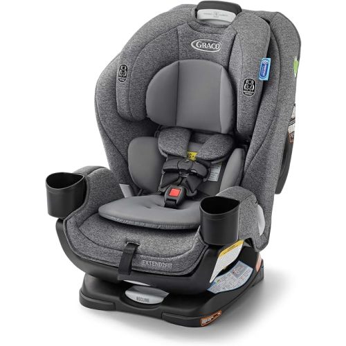 Graco Extend2Fit 3-in-1 Convertible Car Seat, 3 Modes – Rear Facing, Forward Facing Baby Car Seat and Highback Booster Seat, Adjustable Extension Panel for Extra Legroom, Cullen
