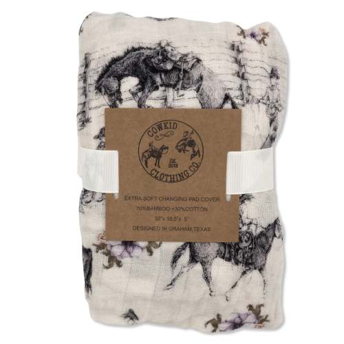 Western Serenity Bamboo Muslin Changing Pad Cover