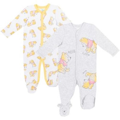 Disney Fairies Winnie the Pooh Newborn Baby Boys 2 Pack Snap Sleep N' Plays Winnie The Pooh White 3-6 Months