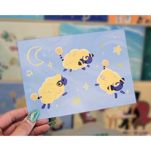 Counting Mareep Art Print