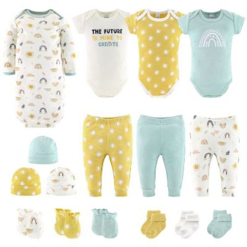 0-3 Months, The Peanutshell Sunny Side Up 16-Piece Baby Clothes, Layette Gift Set