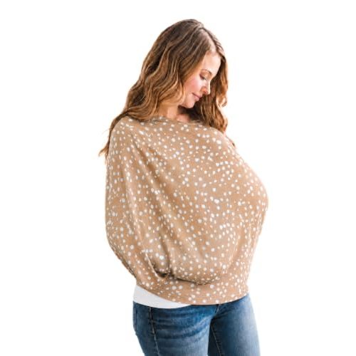 Copper Pearl Nursing Cover for Breastfeeding – Multi-Use Baby Car Seat Cover, Stroller Cover & Breast Feeding Cover Up for Women, Stretchy Breathable High Quality Cover for Boy or Girl, Fawn