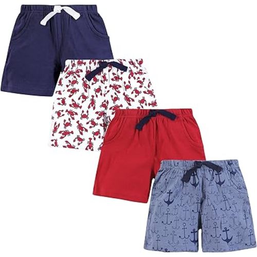 Hudson Baby Unisex Baby Shorts Bottoms 4-Pack