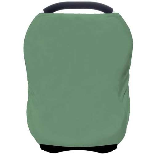 Car Seat Covers Baby - Multi-use Cover Carseat Canopy, Breathable Breastfeeding Cover, Car Seat Covers for Bbies, Boys & Girls Shower Gifts (Light Green)