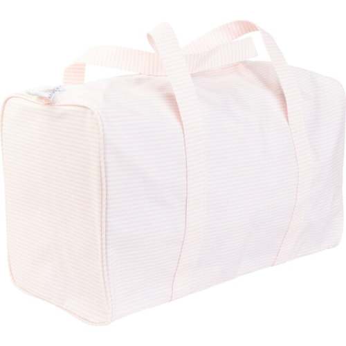 The Duffle Bag, Pink Stripe - Apple of My Isla | Maisonette