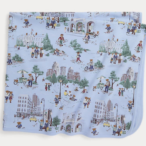 Polo Bear Cotton Interlock Blanket