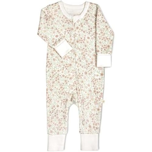 MakeMake Organics GOTS Certified Organic Baby Clothes 2-Way zip romper Footie Infant Gender Neutral Baby Boy Girls