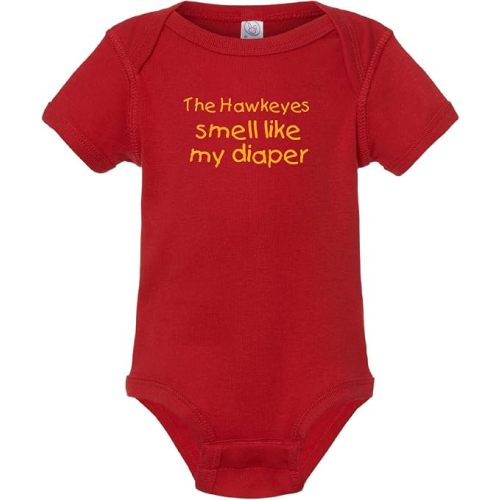 Iowa State Fan The Hawkeyes Smell Like My Diaper Cute Baby Bodysuit Outfit