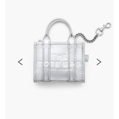 The Metallic Leather Nano Tote Charm