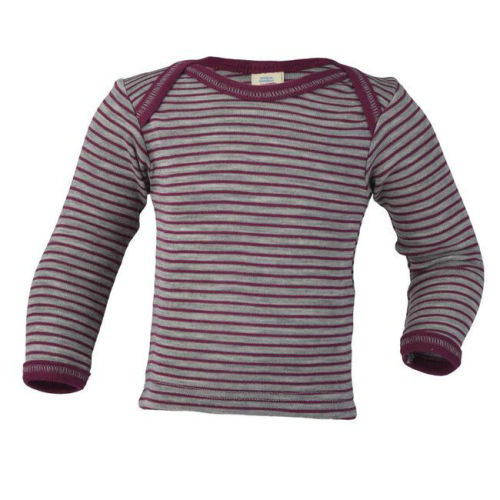 Engel Baby Organic Wool/Silk Blend Striped Shirt - Orchid | The Cheshire Horse