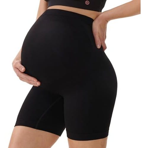 Momcozy Maternity Shapewear for Under Dresses, Anti-Chafing Mid-Thigh Pregnancy Underwear, Cotton Gusset