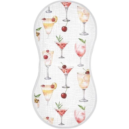 vvfelixl Fruits Cocktail Burp Cloths for Baby Boy Girls Baby Washcloths Burp Rags 1 Pack