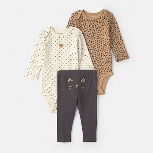 Baby Girl Carter’s 3-Piece Long-Sleeve Bodysuit & Pants Set
