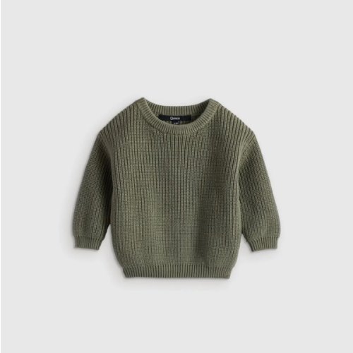 100% Organic Cotton Fisherman Tunic Sweater in Agave