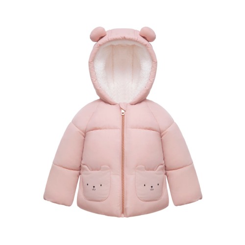 Borg-Lined Bear Ears Puffer Jacket