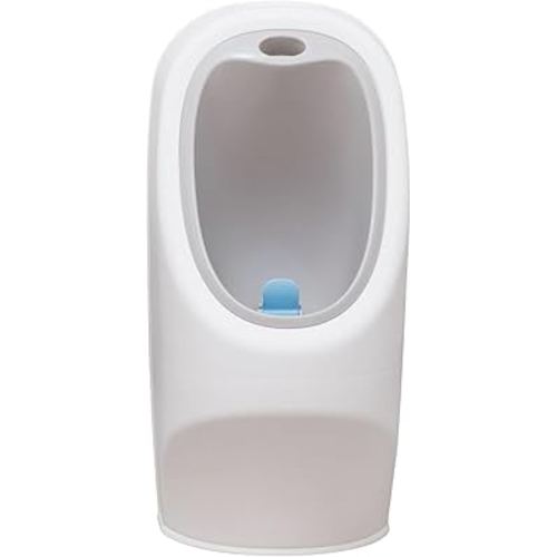 Nuby My Real Training Urinal - Freestanding - With Life-Like Flush Button and Sound - Potty Training for Boys - 18+ Months - White