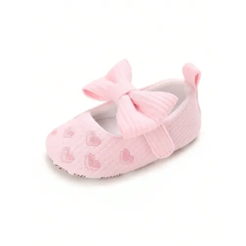 Newborn & Toddler Shoes, Butterfly & Heart Design, Anti-Slip Soft Sole Baby Girl Walking Shoes, Suitable For All Seasons | SHEIN USA