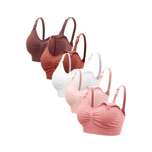 Maternity 5pack Solid Ruched Nursing Bra