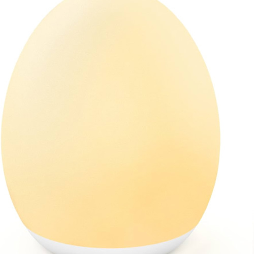 MediAcous Night Light for Kids, Baby Egg Light for Nursery, 7 Colors Changing & Stepless Dimming, Soft Silicone Touch Night Lamp with 1 Hour Timer, Rechargeable Nursery Night for Breastfeeding