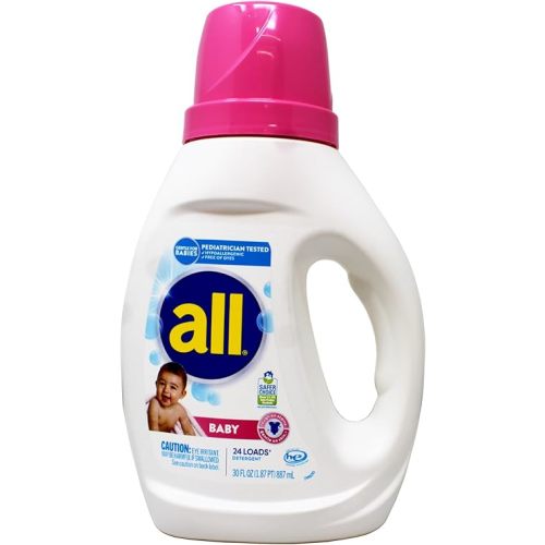 All Liquid Laundry Detergent, Gentle for Baby, 24 Loads, 30 fl oz
