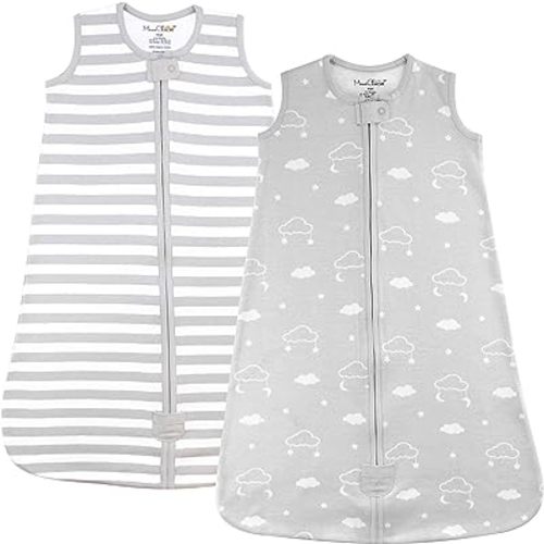 Mama Cheetah Wearable Blanket, Organic Cotton Baby Sleep Bag, Swaddle Transition Sack with 2-Way Zipper