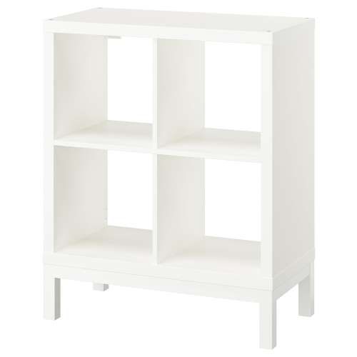 KALLAX Shelving unit with underframe - white/white 30 3/8x37 "