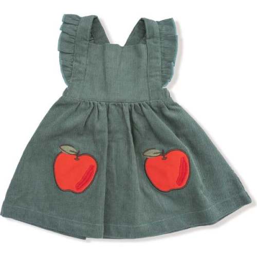 Pinafore Dress and Bloomer Corduroy, Dark Ivy - Angel Dear | Maisonette