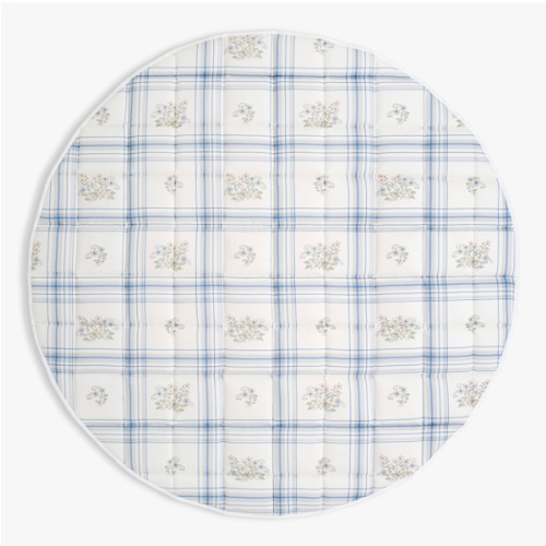 Fleur + Stripe Play Mat - Ivory