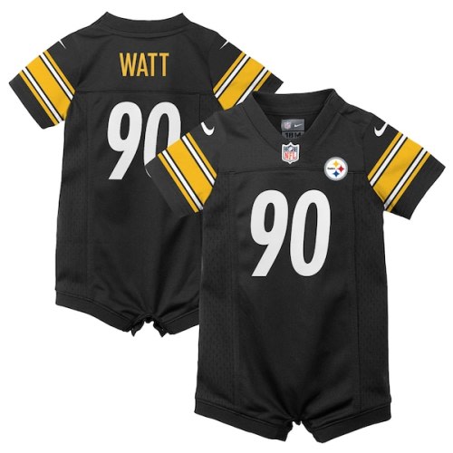 Pittsburgh Steelers Nike Home Jersey Romper - Black - T.J. Watt - Newborn
