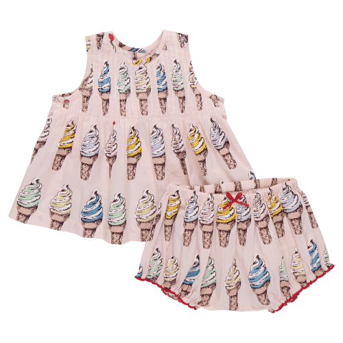 Baby Girls Jaipur 2-PC Set - Pink Soft Serve