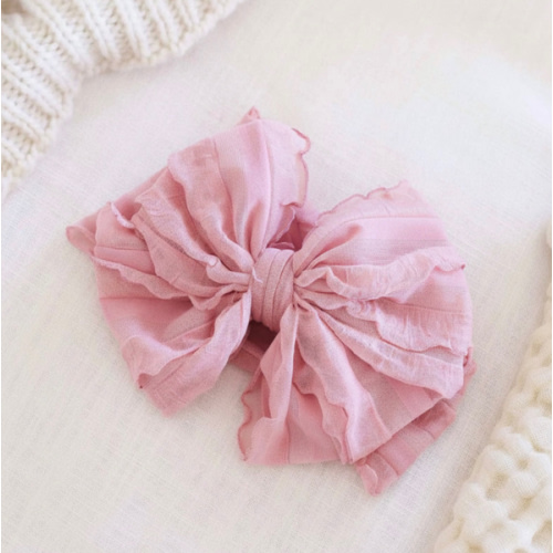 Large Ruffle Knit Bow | Sweet & Simple
