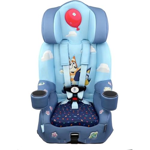 KidsEmbrace 2-in-1 Car Seat | Forward-Facing Harness (26.5–65 lbs) & Booster Mode (40–100 lbs) | Latch | Premium Fit with Multi-Position Headrest, Harness & Recline – Bluey