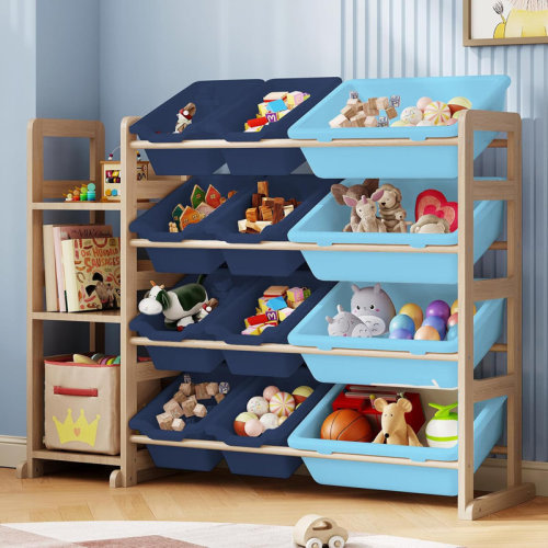 Isabelle & Max™ Toy Storage Organizer - Toy Organizers And Storage With Bookshelf, Toy Storage Shelf With 3 Shelves And 12 Storage Bins, Kids Bookshelf And Toy Storage For Kids Room, Playroom, Nursery & Reviews | Wayfair
