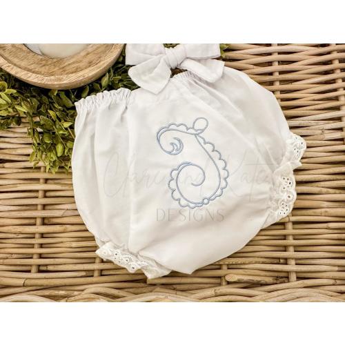 Monogramed Baby Bloomers, Baby Girl Diaper Cover, Personalized Diaper Cover, Embroidered Baby Bloomers