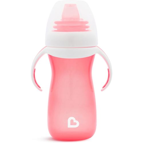 Munchkin Gentle Transition Baby Sippy Cup, Baby's First Sippy - Helps Babies & Toddlers Transitioning from Bottles to Cups, Spill Proof, 9 Months & Up, 10 Ounce, Pink