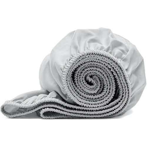 Boll & Branch Signature Hemmed Fitted Crib Sheet - One Size, Sky - Toxin-Free, Soft 100% Organic Cotton - Top-Stitched Elastic Band for Secure Fit