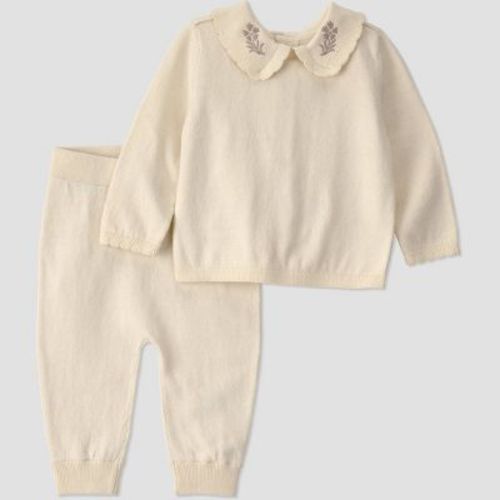 Carter's Just One You® Baby Girls' 2pc Floral Sweater and Leggings Set - Ivory 3M