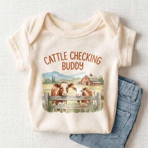 Cattle Checking Buddy Infant Bodysuit