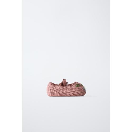 FLORAL KNIT BOOTIES - Pink | ZARA United States